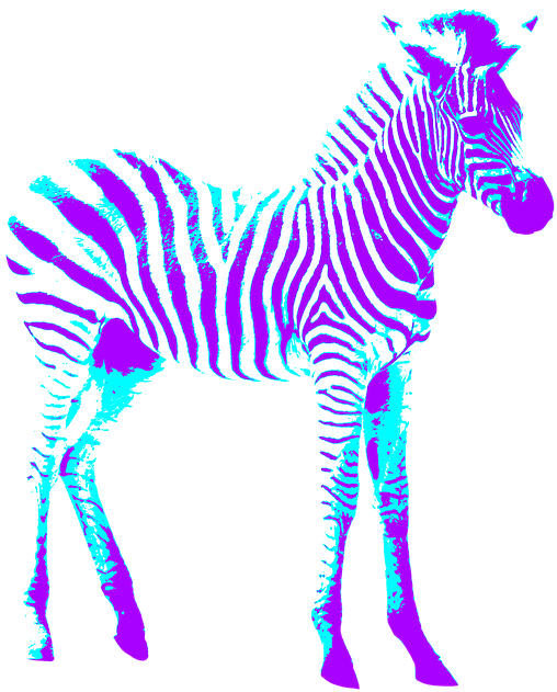 Zebra, Colorful, Art, Creative, Purple, Blue, Crosswalk - Zebra Invitacion De Cumpeaños, HD Png Download PNG with transparent background