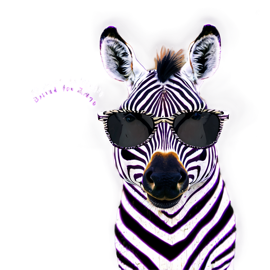 Zebra With Glasses Png Khb