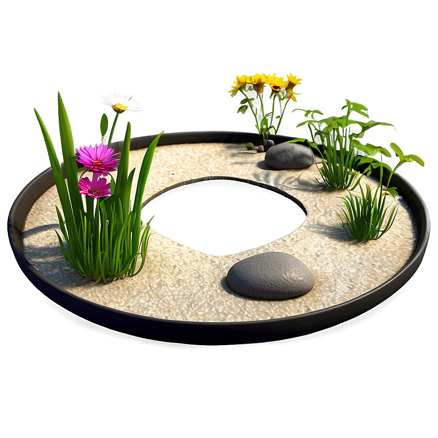 Zen Garden Flowers Png Pyf27