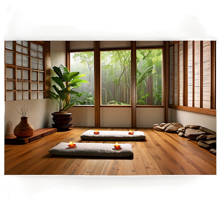 Zen Meditation Room PNG 1 PNG with transparent background