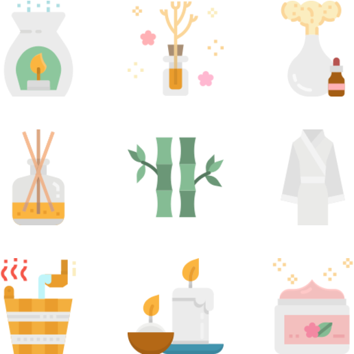 Zen Spa Icons Set