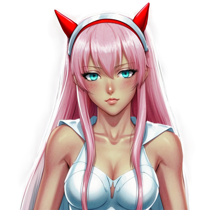 Zero Two Horns Illustration PNG 06112024 PNG with transparent background