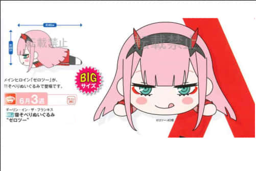 Zero Two Nesoberi PNG with transparent background