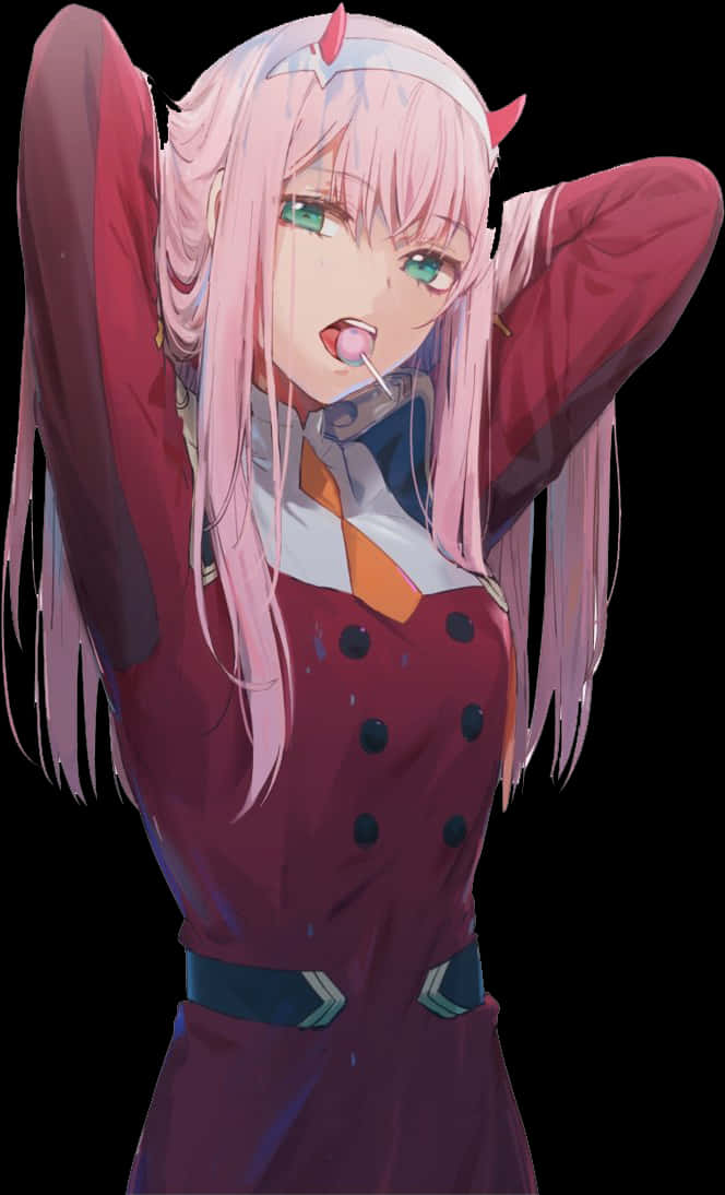 Zero Two Playful Pose