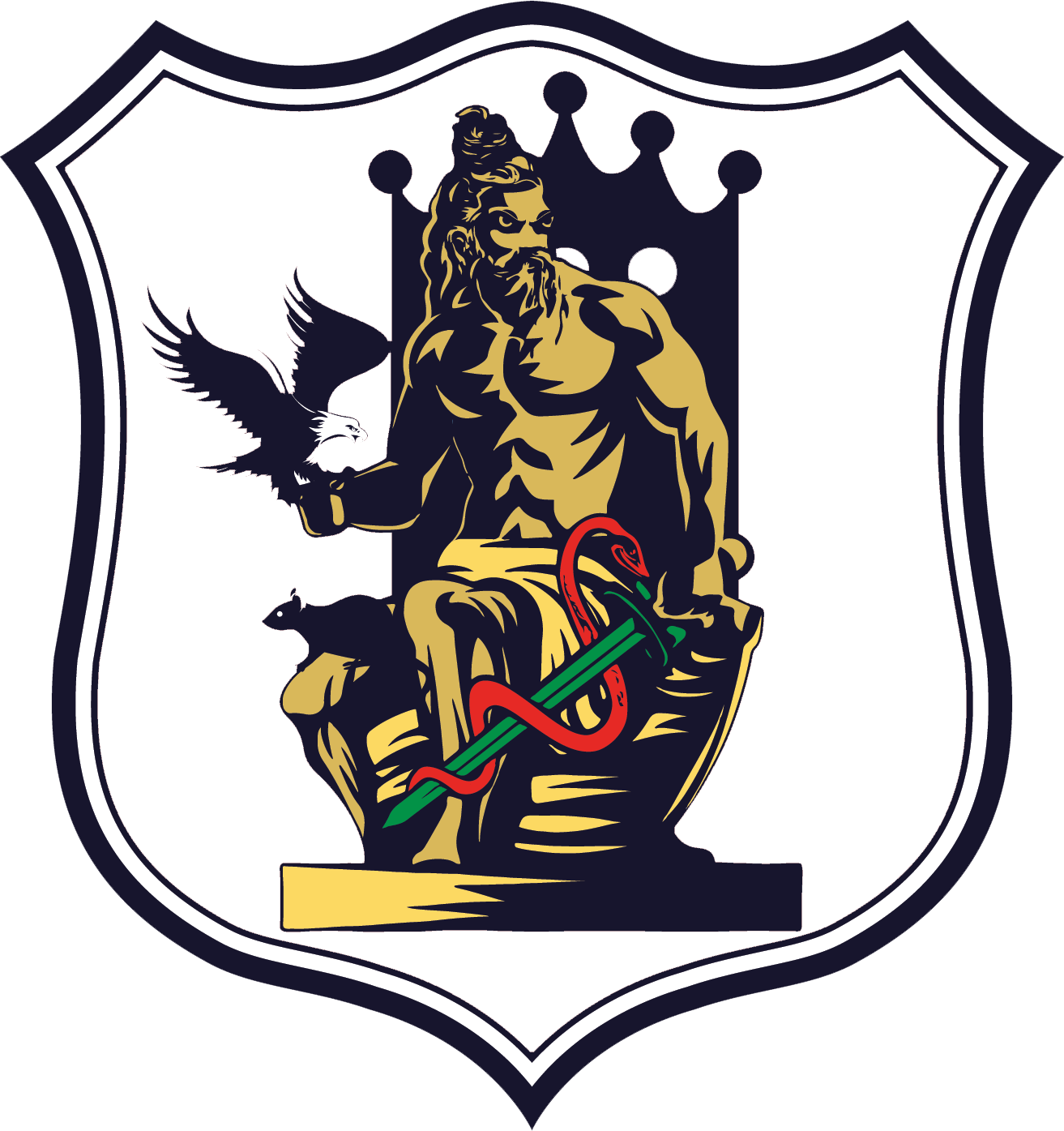 Zeus Heraldry Emblem PNG with transparent background
