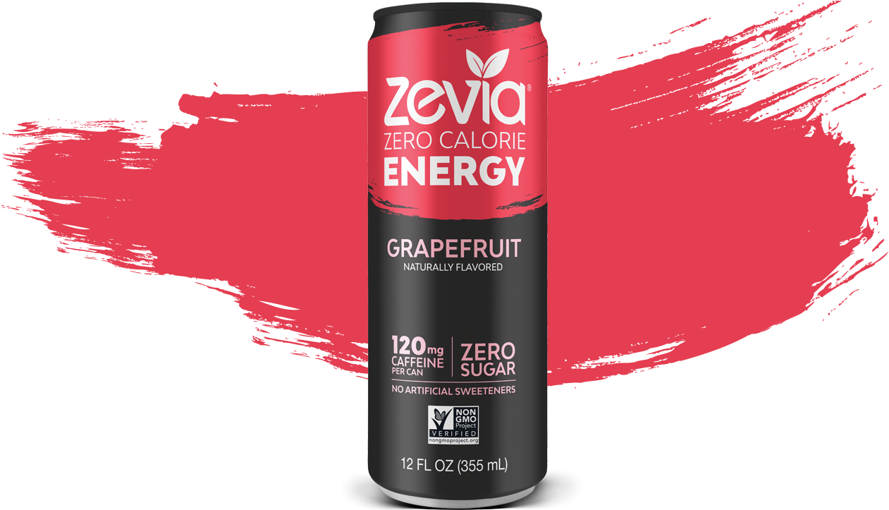 Zevia Sugar-free Zero Calorie Grapefruit Energy - Red Bull, HD Png Download PNG with transparent background
