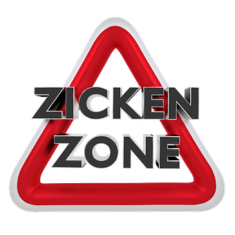 Zicken Zone Traffic Sign PNG with transparent background