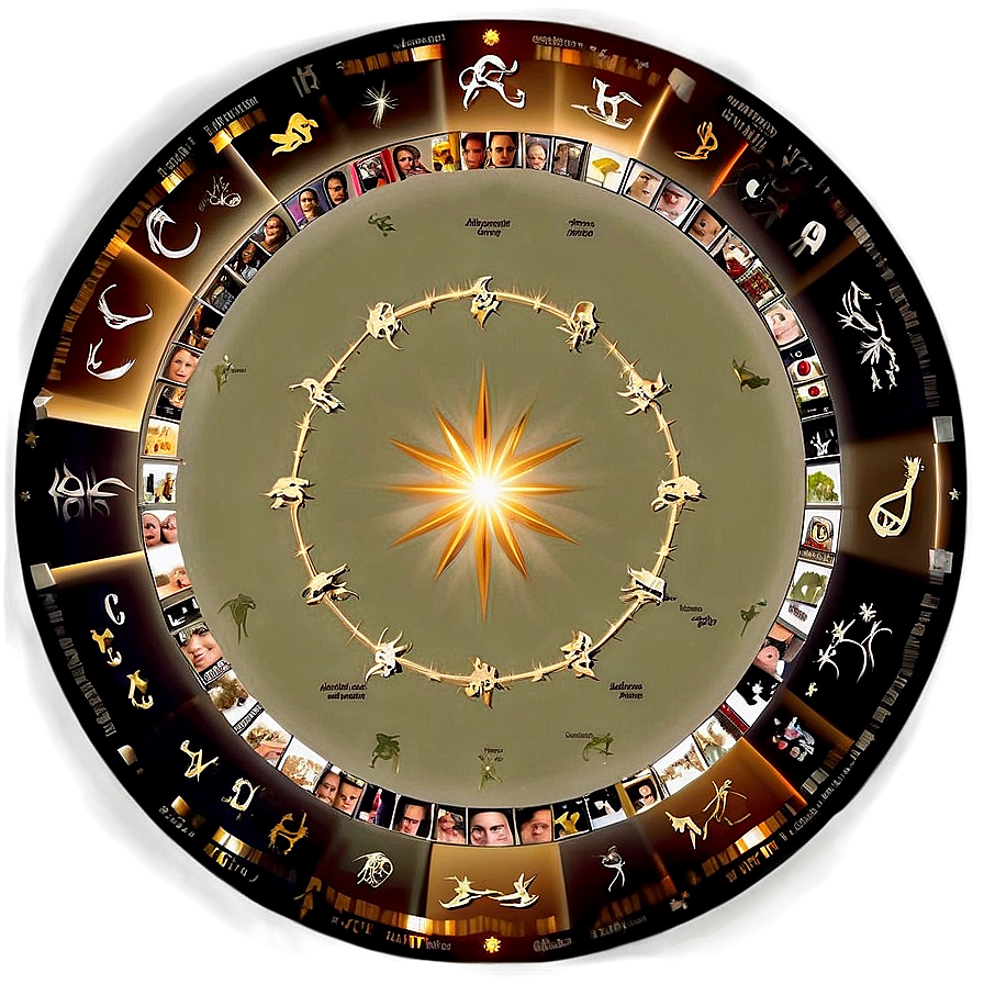 Zodiac Circle PNG wdd17 PNG with transparent background