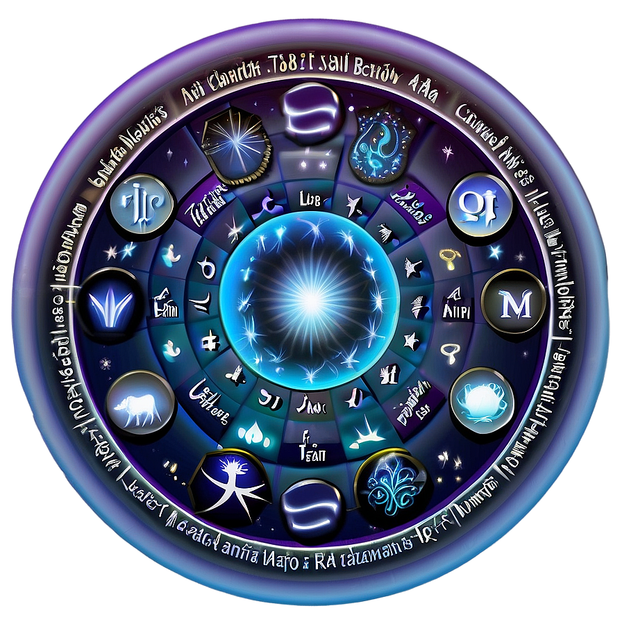 Zodiac Signs with Names PNG usp60 PNG with transparent background