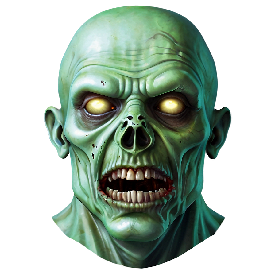 Zombie Face Illustration Png Wtx45