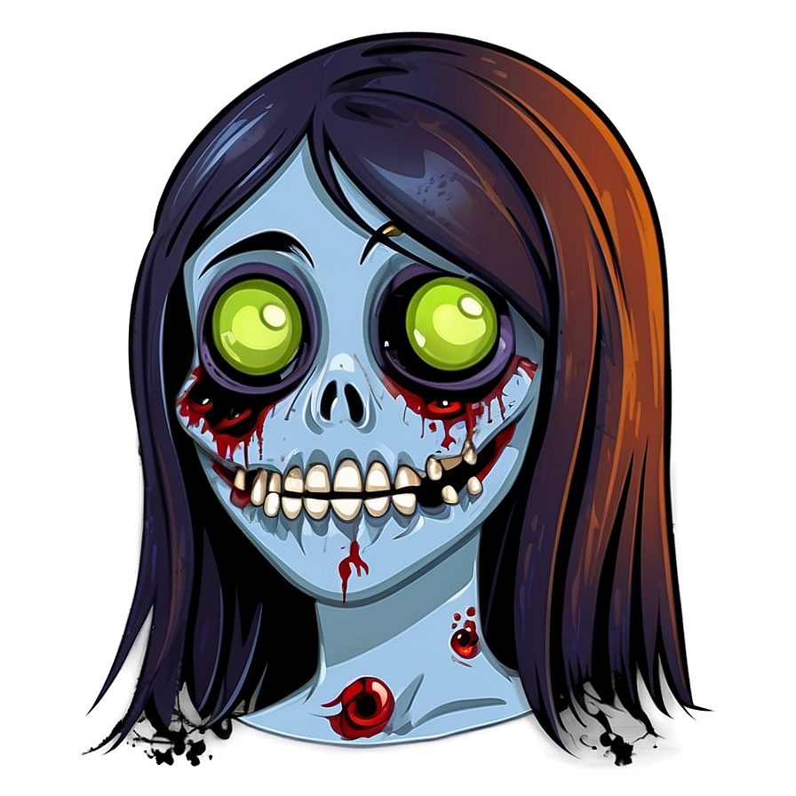 Zombie Girl Cartoon Png Qgh24