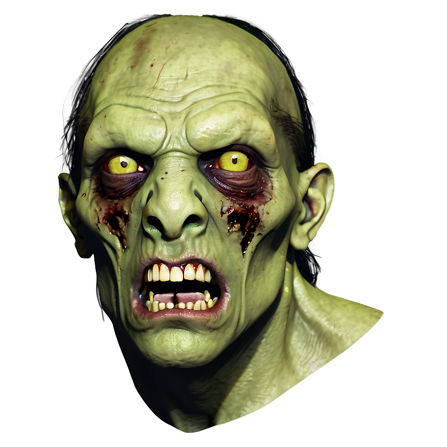 Zombie Head Horror Png 05242024