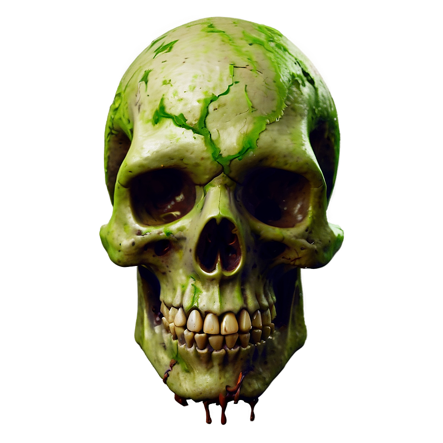 Zombie Skull And Bones Png Umf59