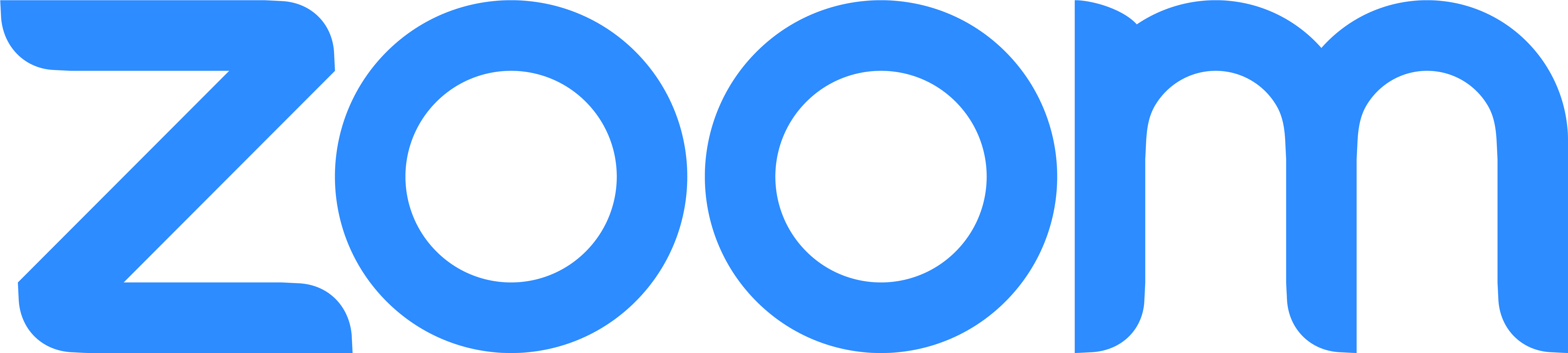 Zoom Logo Blue Background