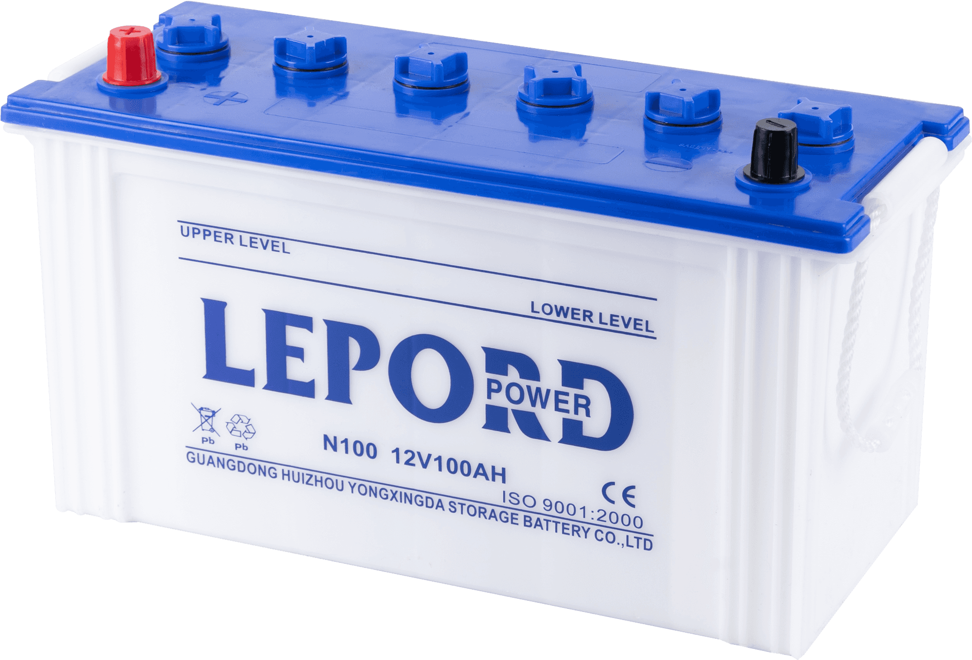 12 V100 Ah Leopard Power Battery PNG Image