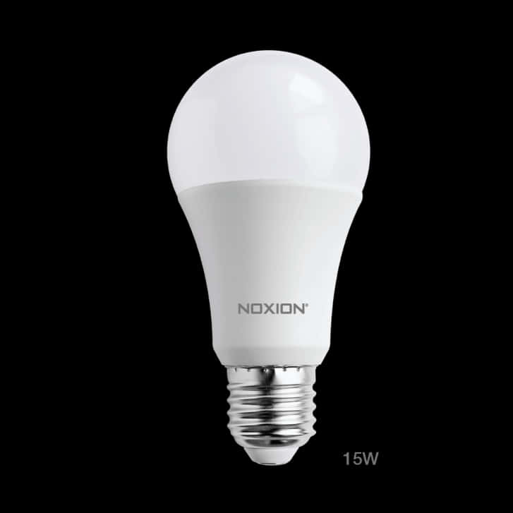 15 W Noxion L E D Bulbon Black Background PNG Image