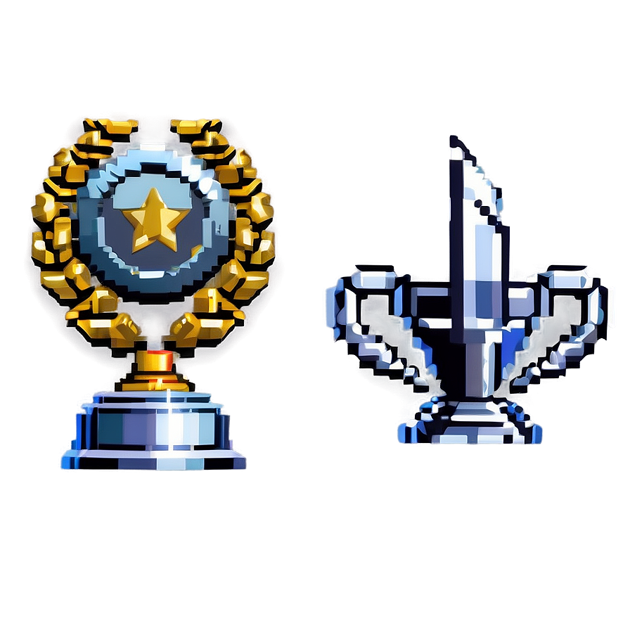 16 Bit Digital Trophies Png Ntj94 PNG Image