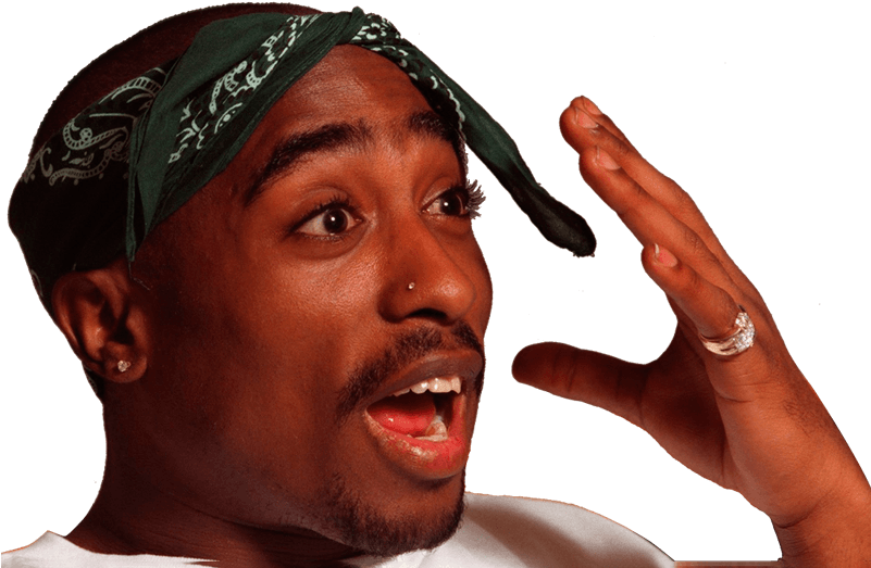 2 Pac Expressive Gesture PNG Image