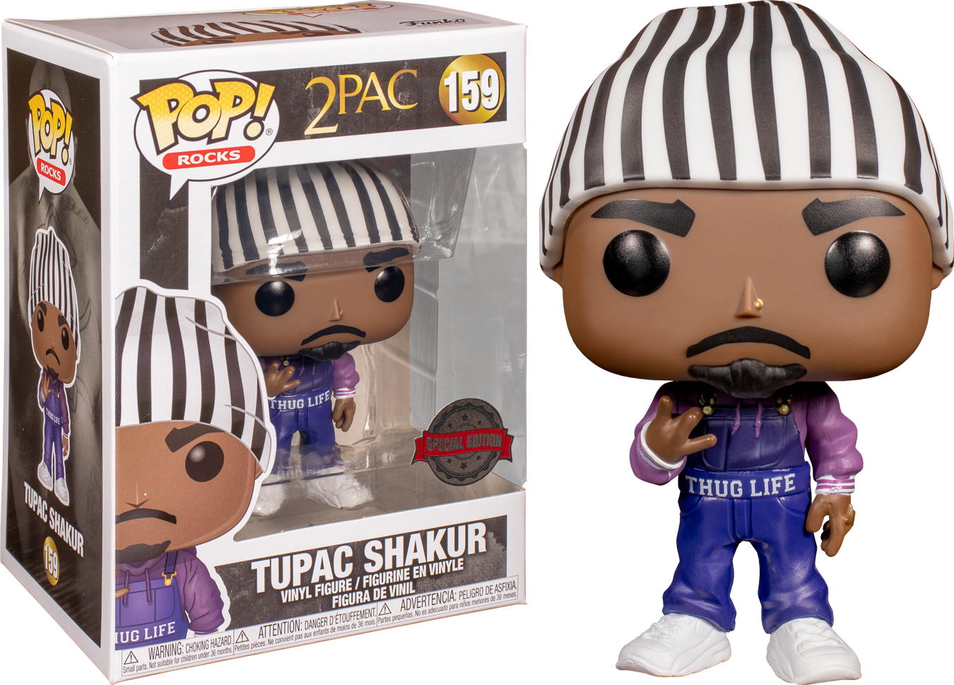 2 Pac Funko Pop Vinyl Figure Thug Life PNG Image