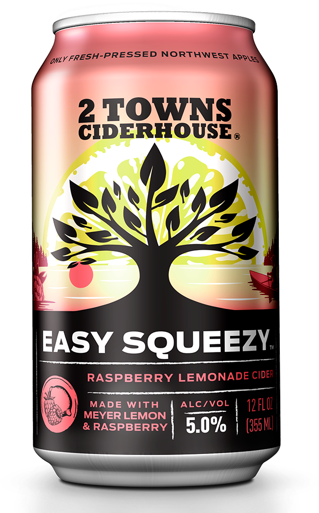 2 Towns Ciderhouse Easy Squeezy Can PNG Image