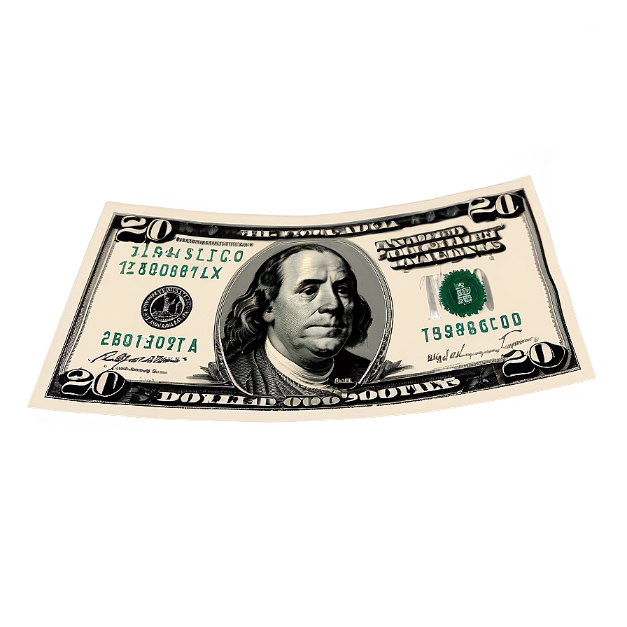 20 Dollar Bill Financial Concept Png Sit18 PNG Image