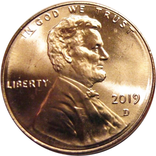 2019 D Lincoln Penny PNG Image