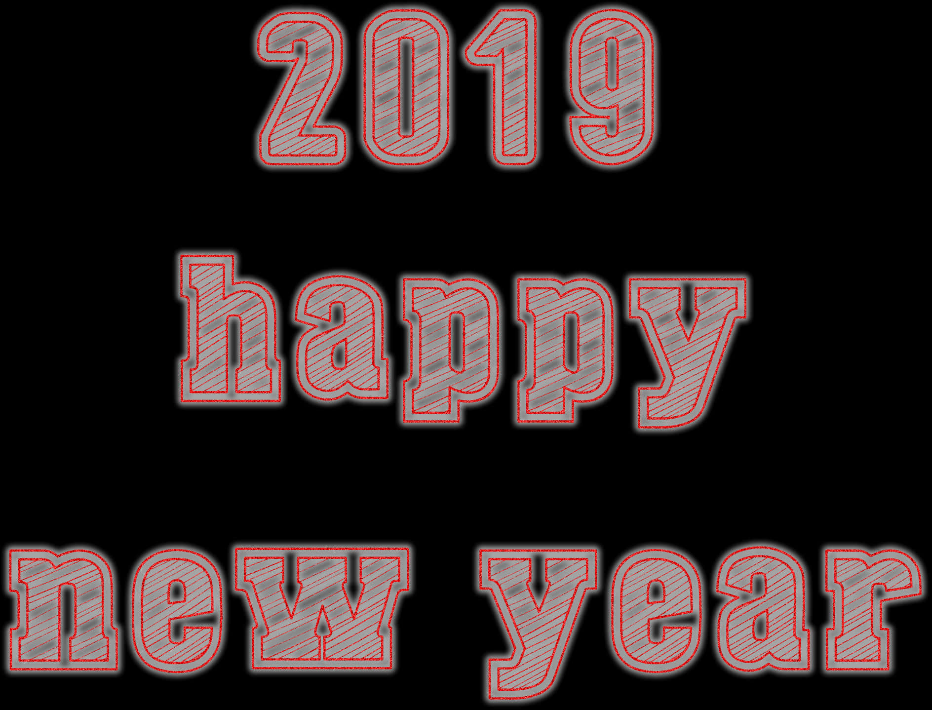 2019 Happy New Year Graphic PNG Image