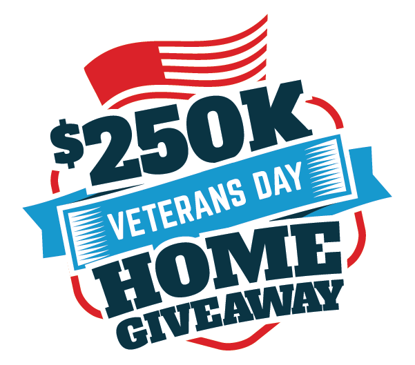 250 K Veterans Day Home Giveaway Graphic PNG Image