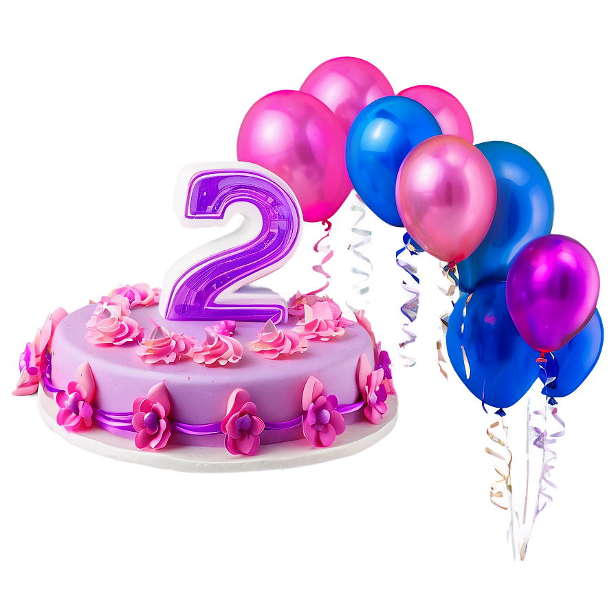 2nd Birthday B PNG Image