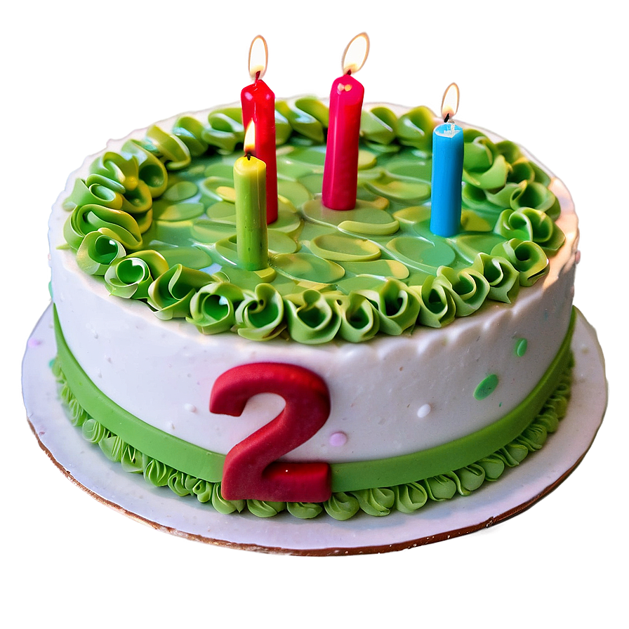 2nd Birthday Celebration Cake Png Fdp79 PNG Image