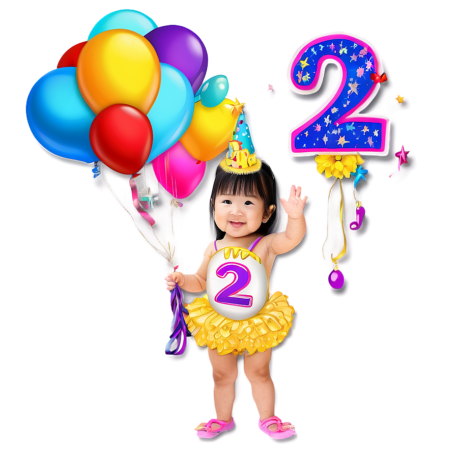 2nd Birthday Outfit Accessories Png Psk PNG Image