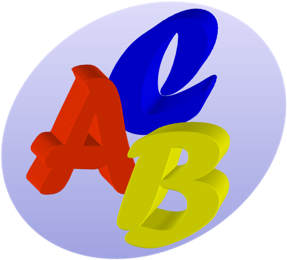 3 D A B C Letters Graphic PNG Image