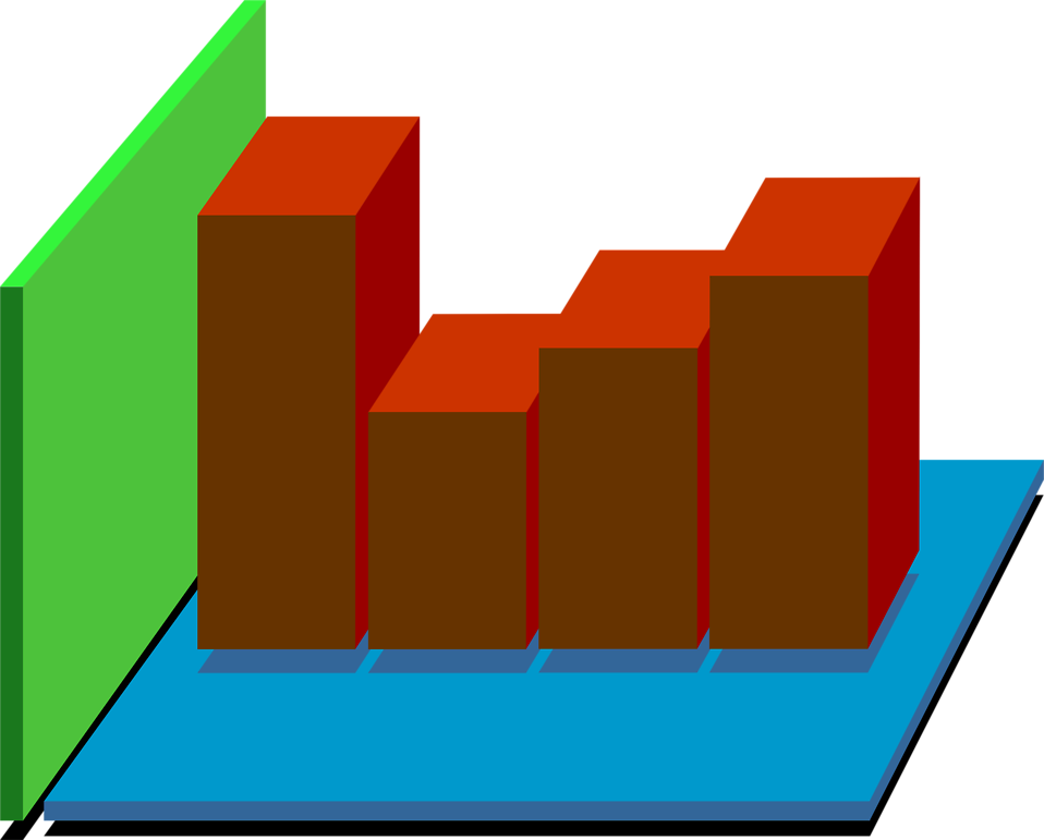 3 D Bar Graph Ascending PNG Image