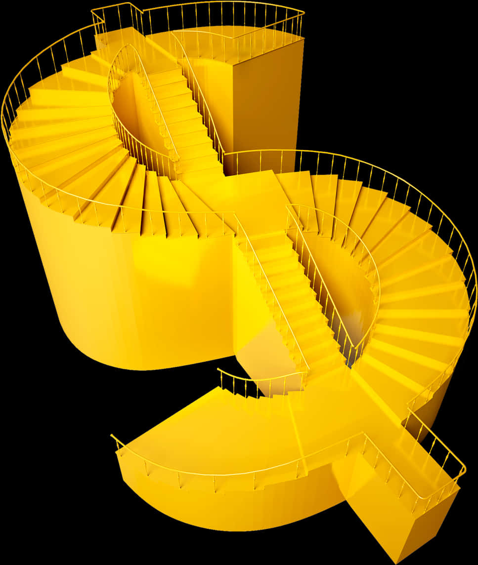 3 D Dollar Sign Staircase PNG Image