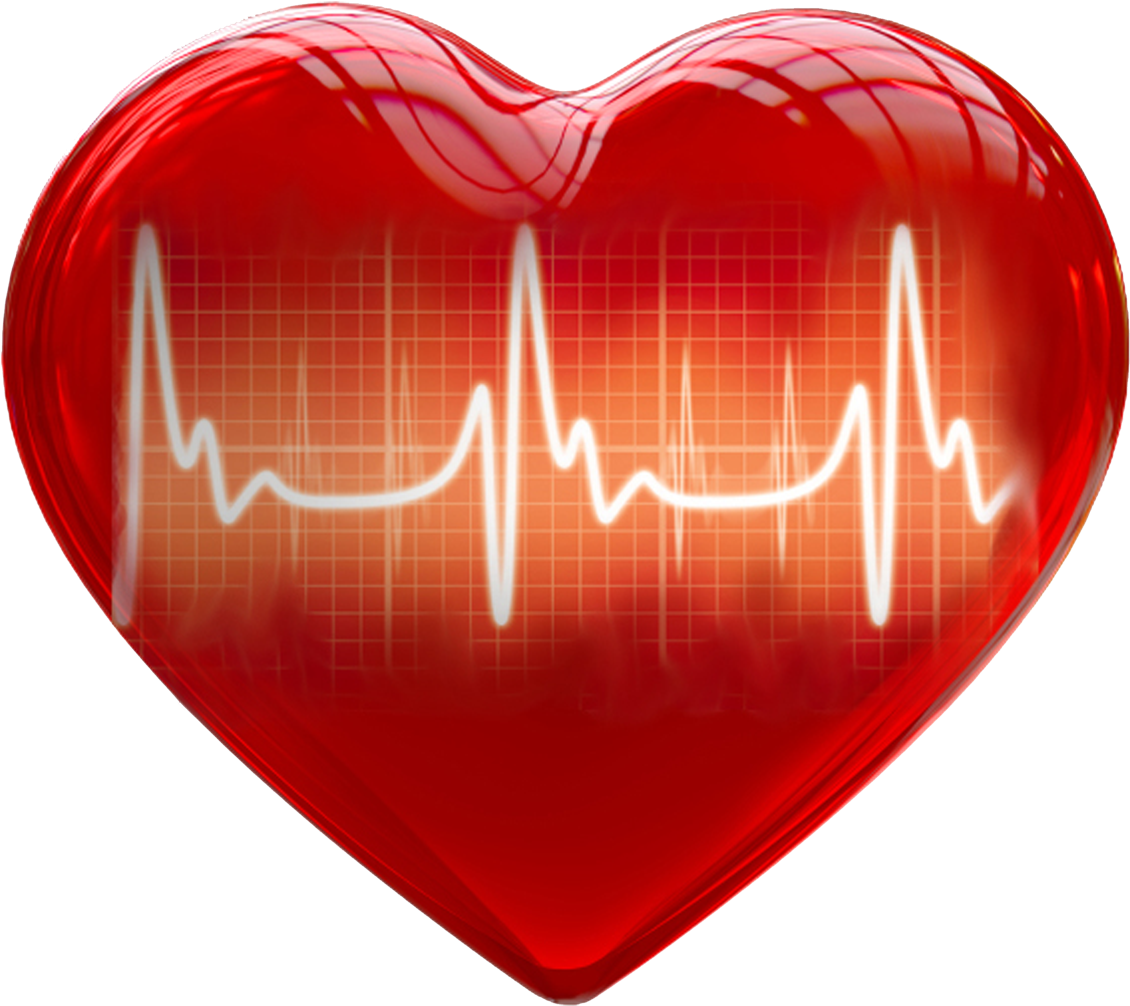 3 D Heartwith Electrocardiogram PNG Image