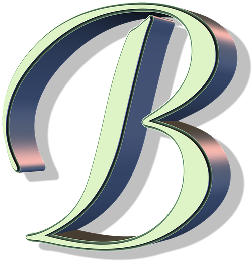 3 D Letter B Design PNG Image