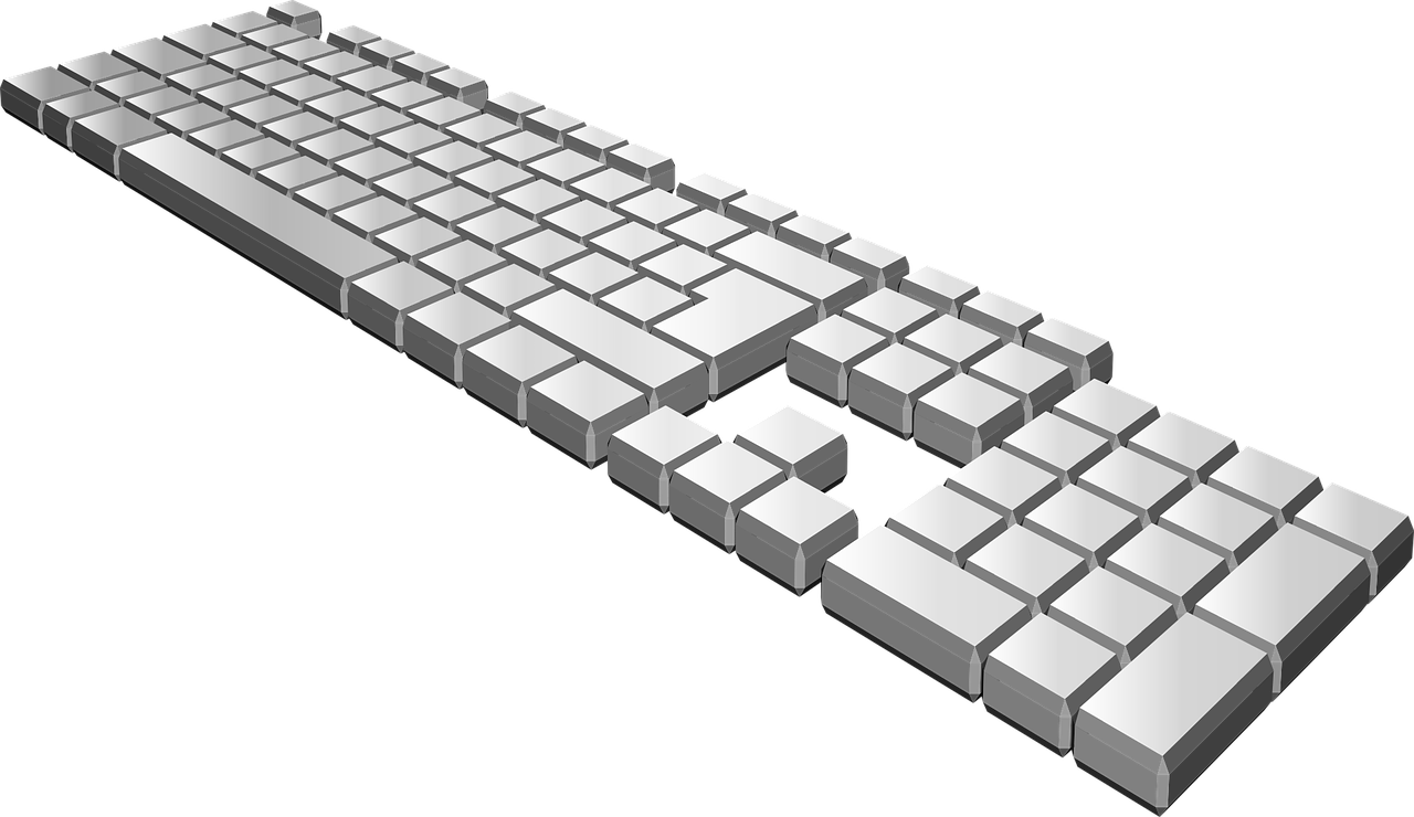 3 D Model Keyboard Layout PNG Image