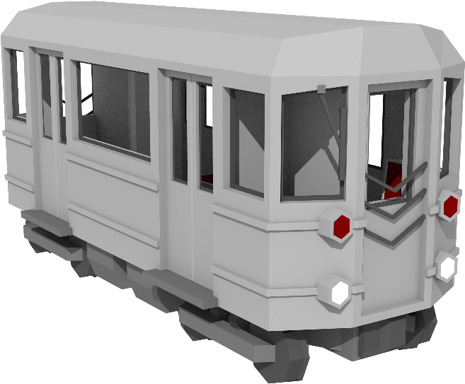 3 D Model Subway Train Carriage PNG Image