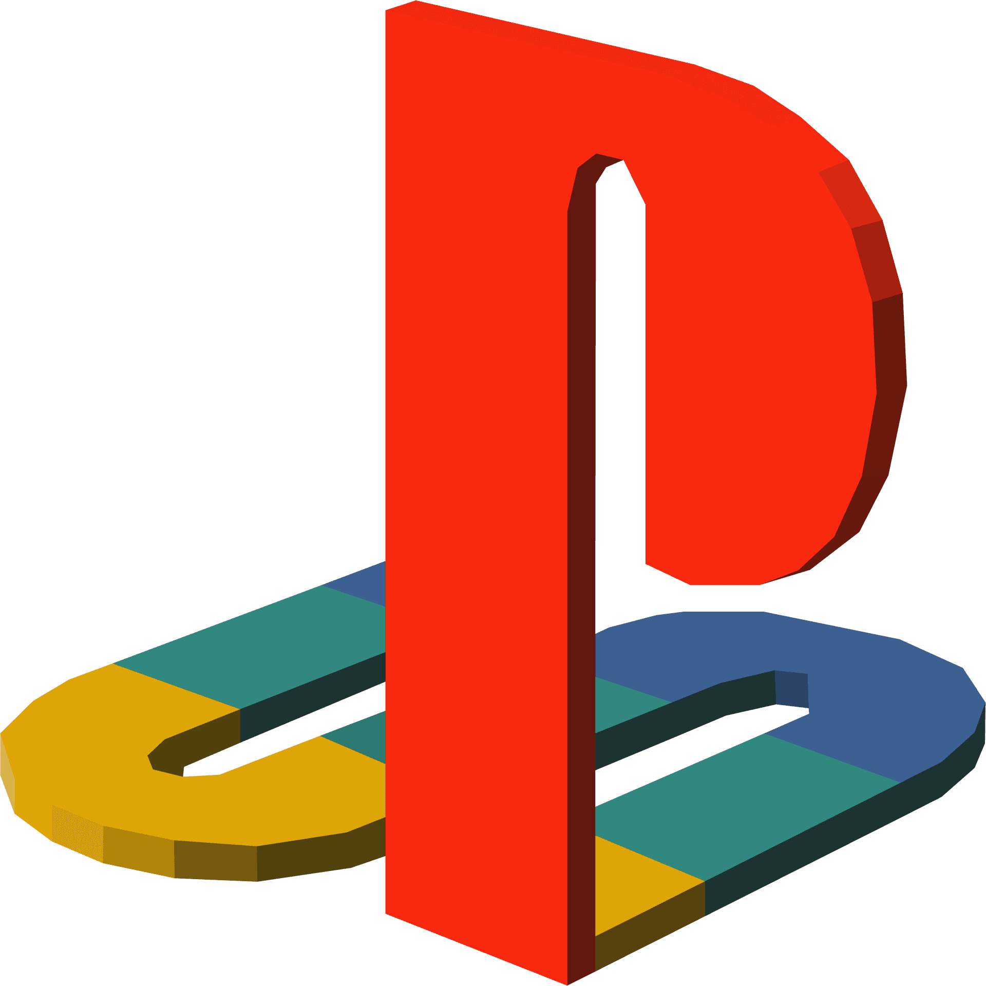 3 D Play Station Logo PNG Image