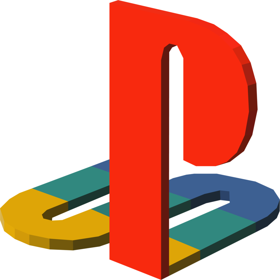 3 D Play Station Logo Rendering PNG Image