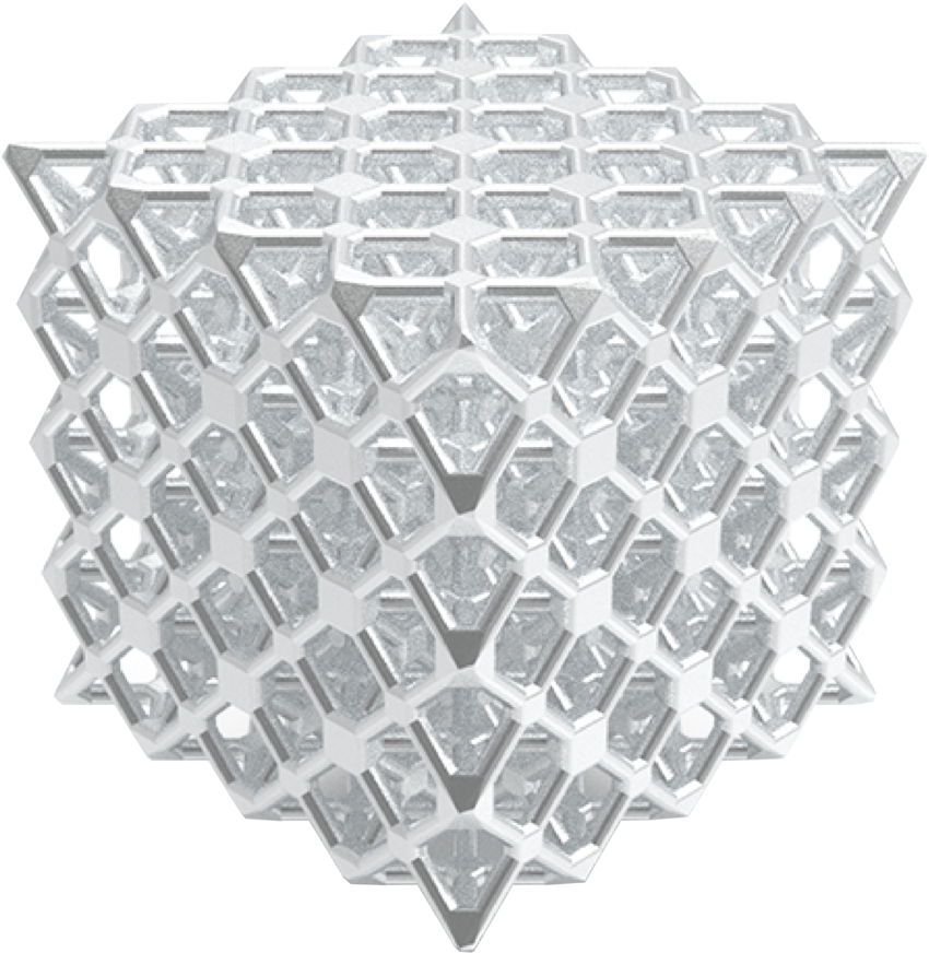 3 D Printed Metallic Lattice Structure PNG Image