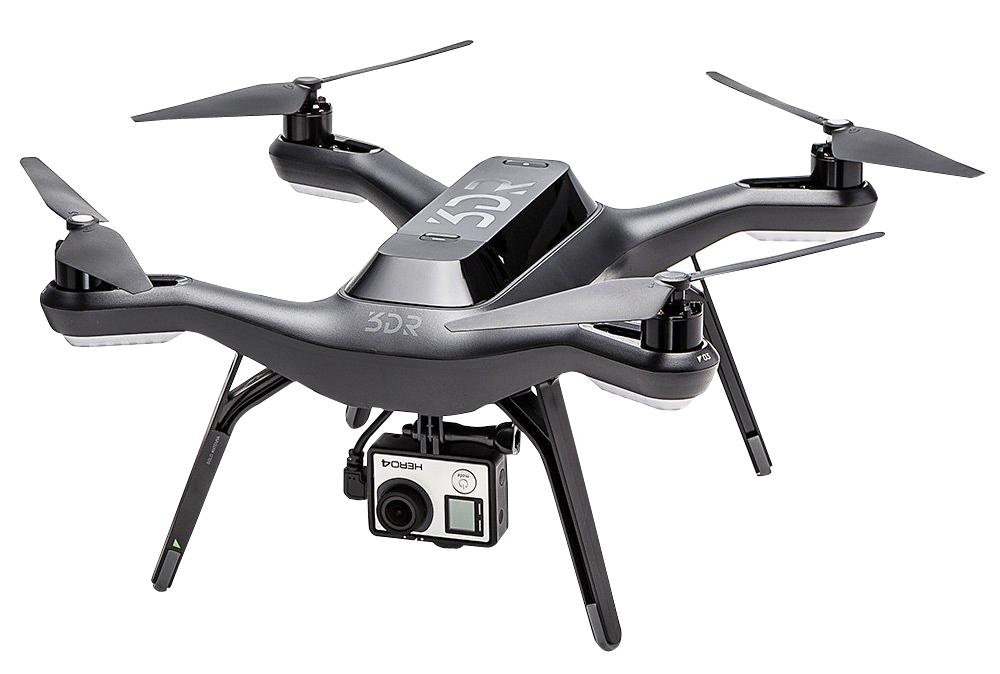 3 D R Solo Dronewith Camera PNG Image