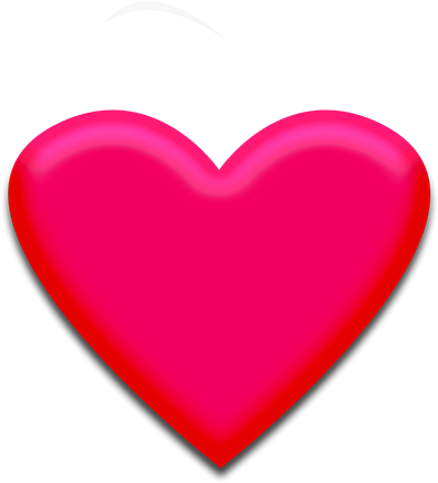 3 D Red Heart Graphic PNG Image