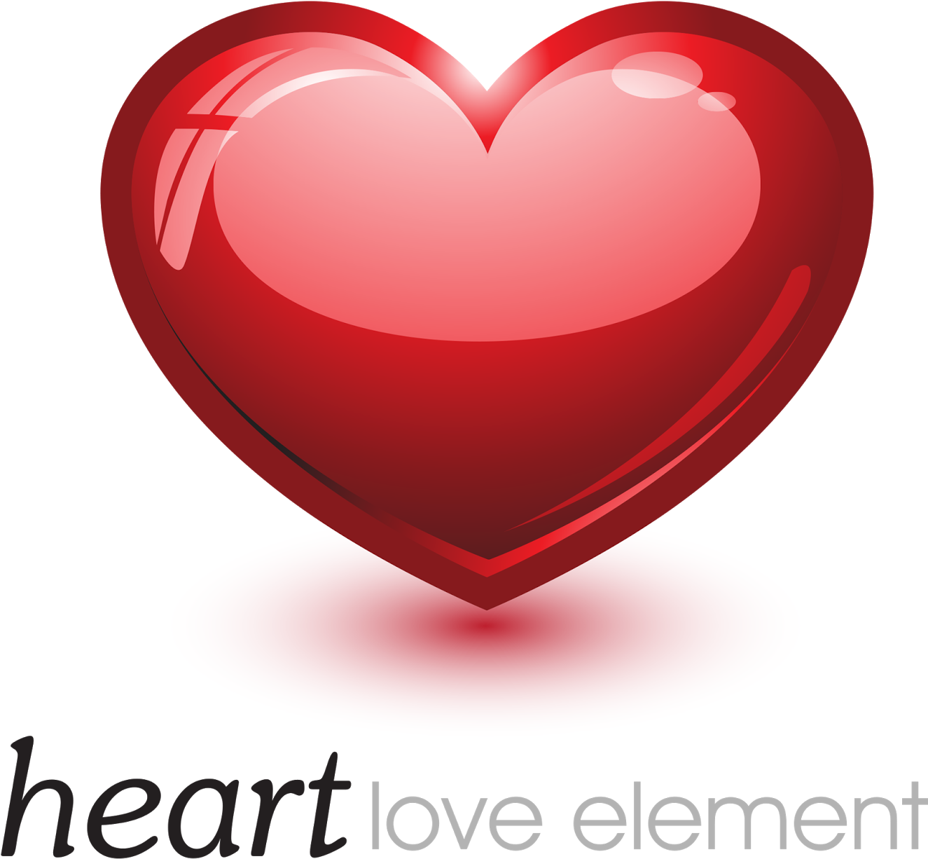 3 D Red Heart Illustration PNG Image