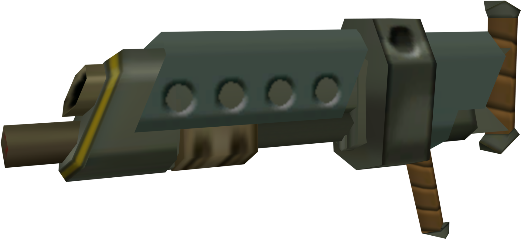 3 D Rendered Gun Model PNG Image