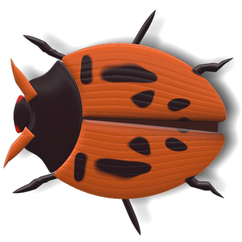 3 D Rendered Ladybug Graphic PNG Image