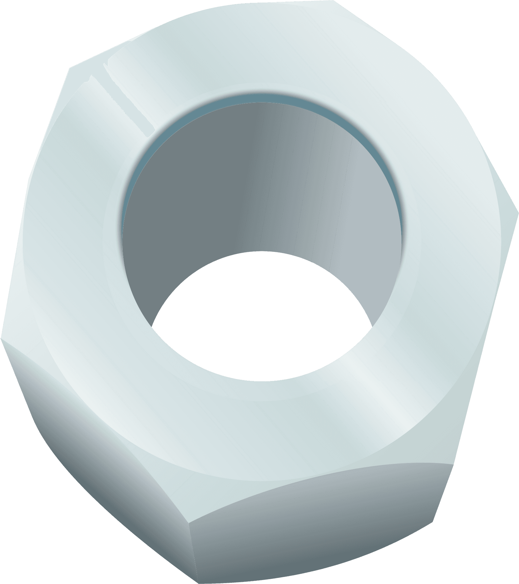 3 D Rendered Metal Nut PNG Image