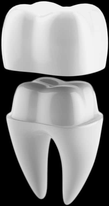 3 D Rendered Molar Tooth PNG Image