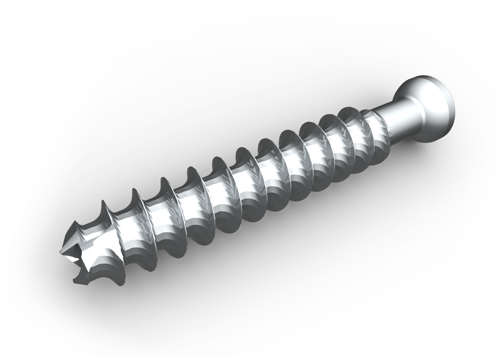 3 D Rendered Silver Screw PNG Image