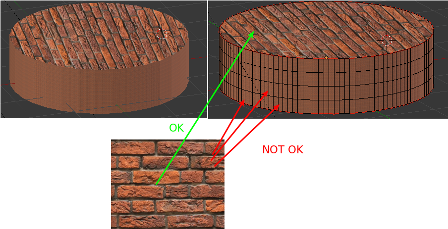 3 D Texture Wrapping Comparison PNG Image